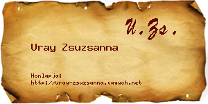 Uray Zsuzsanna névjegykártya